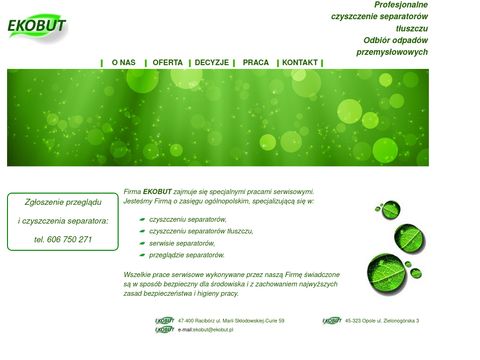Ekobut.pl - inspekcja separatorów tłuszczu